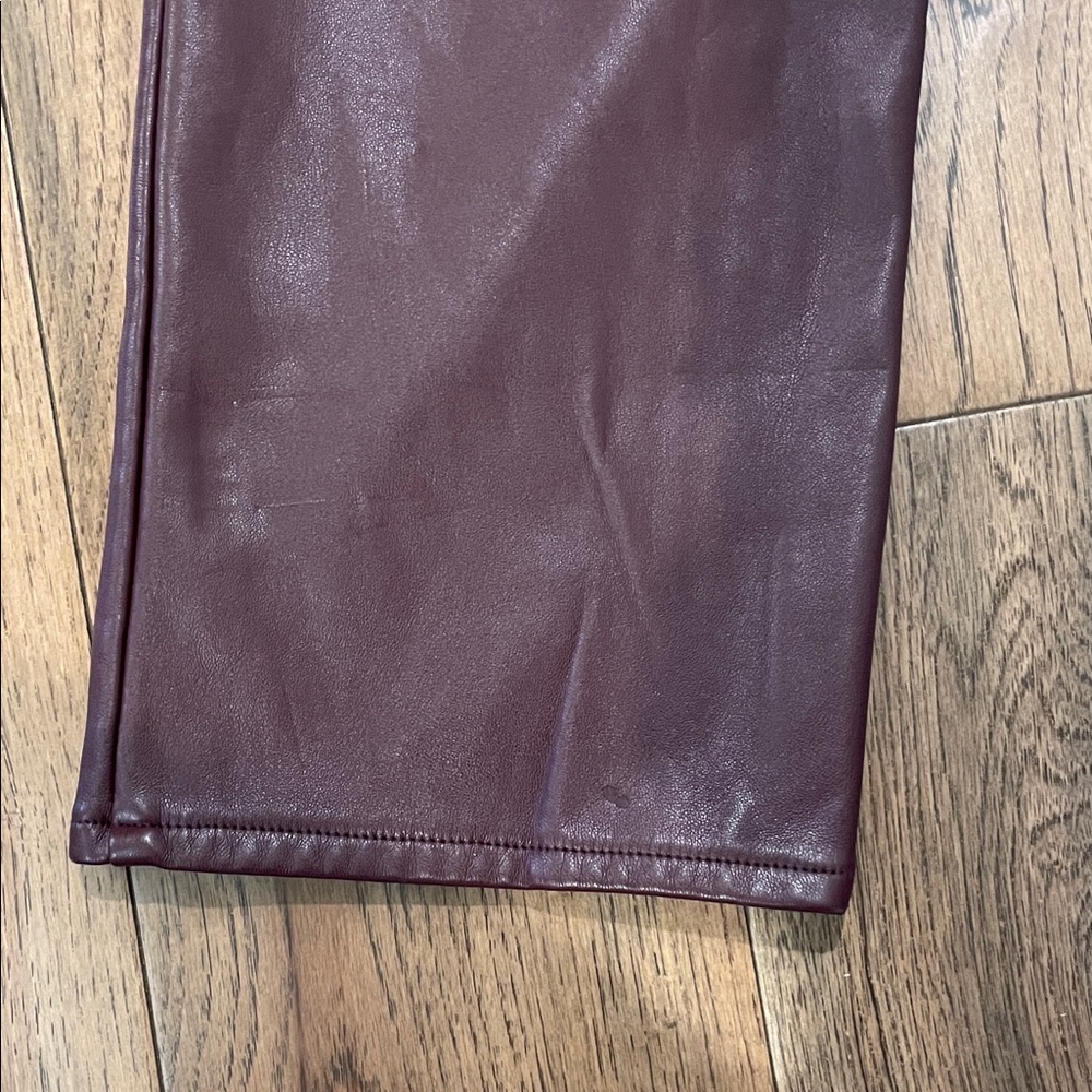 GOOD AMERICAN Red Faux Leather Pants, 10/30 - Picture 10 of 11